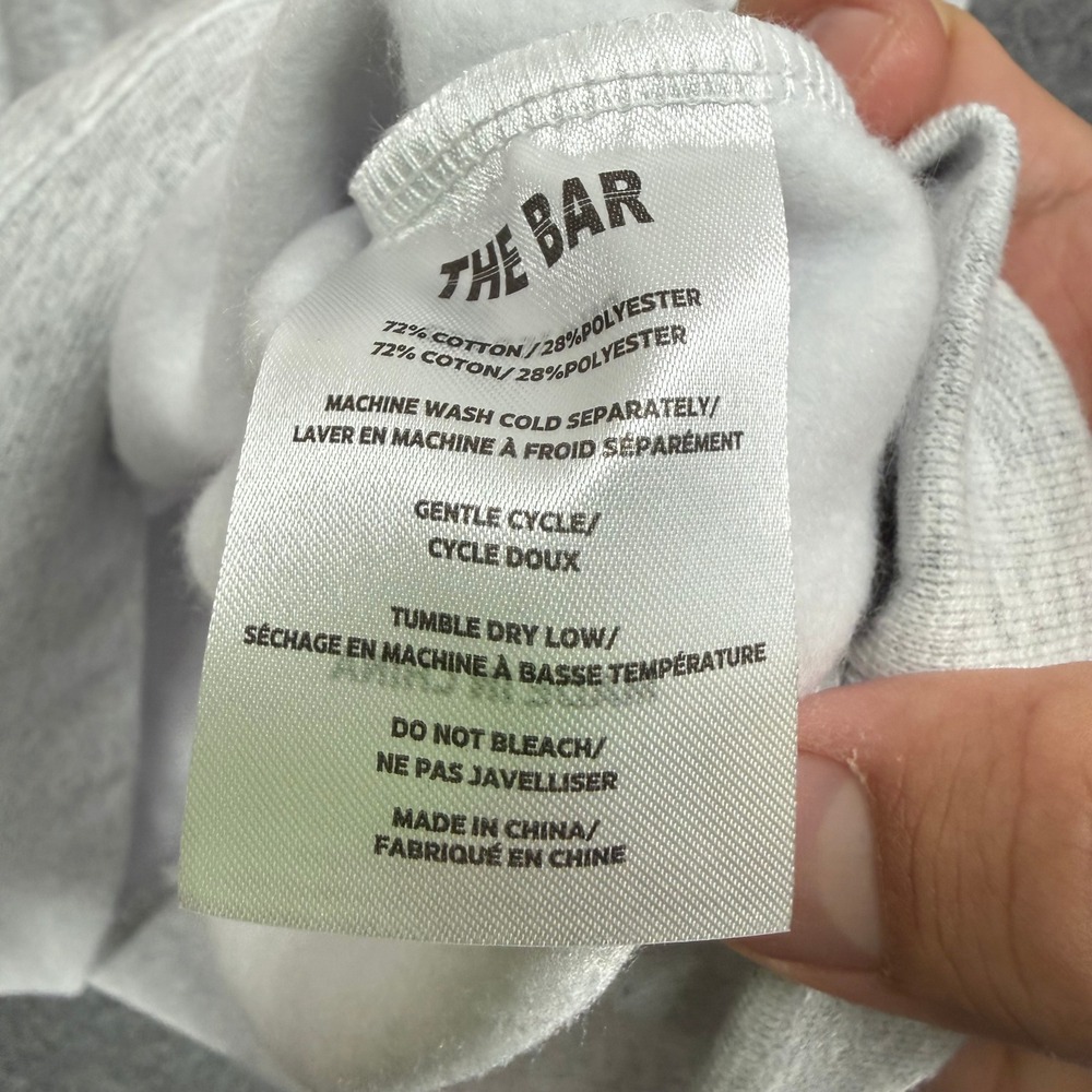 The Bar Ember Sweatshirt Womens Large Gray Brown Corduroy Elbow Patches RARE NEW - Picture 6 of 10
